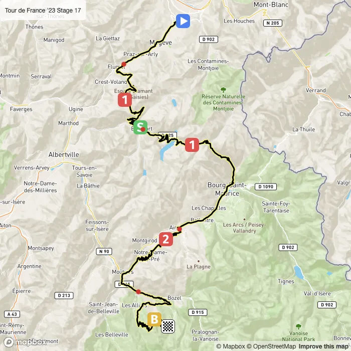 map of the route