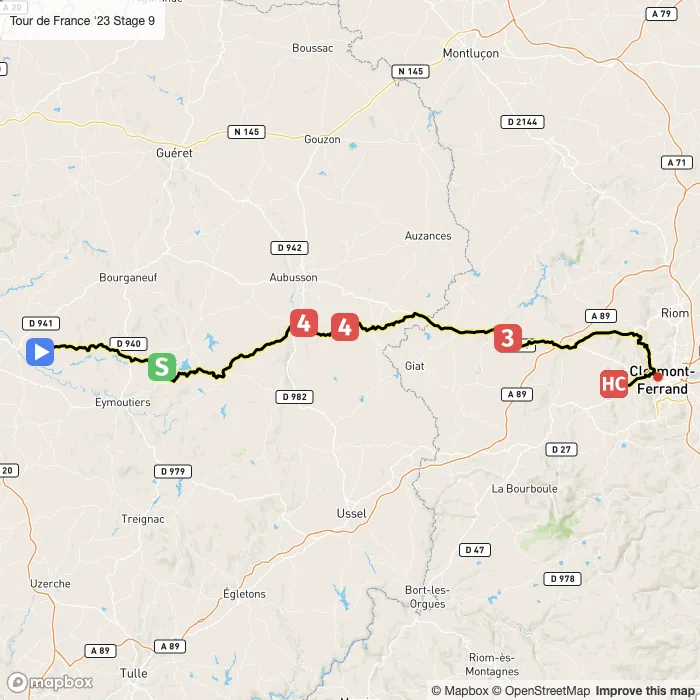 map of the route
