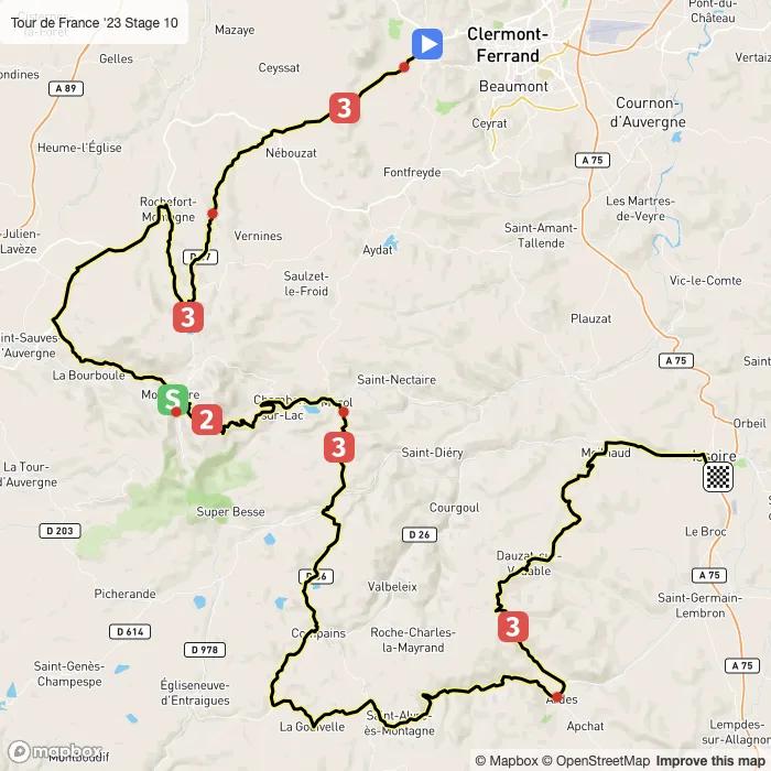 map of the route