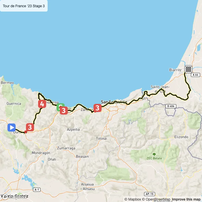 map of the route