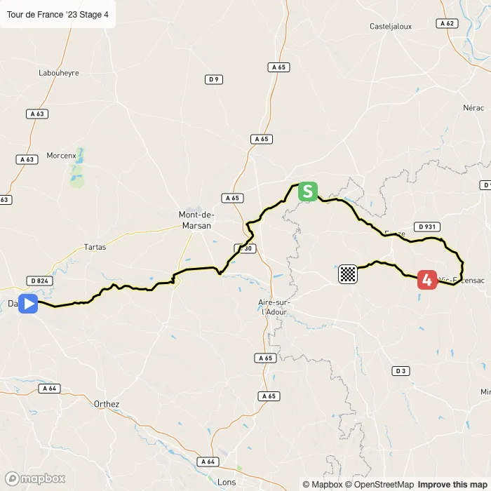 map of the route
