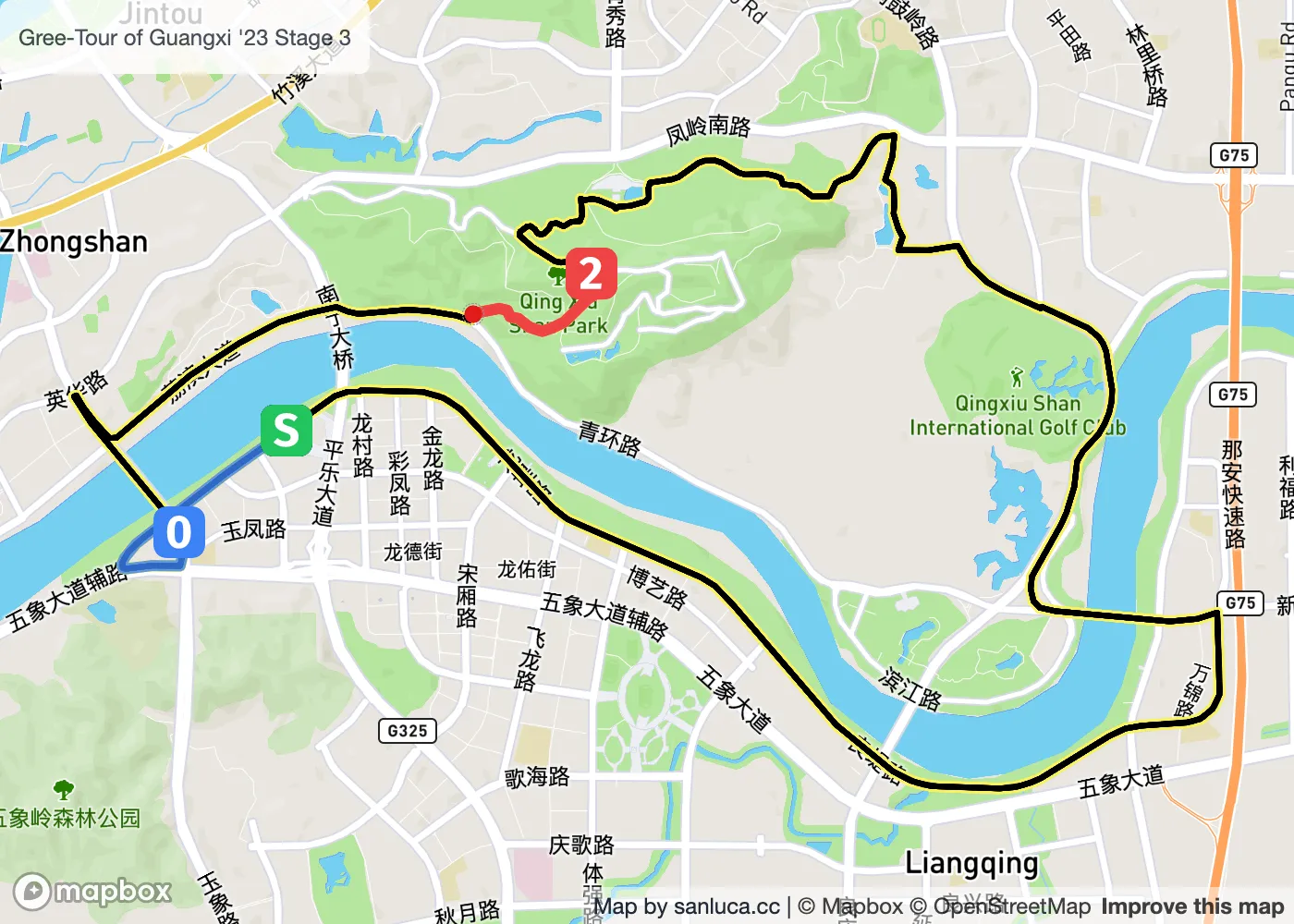 map of the route