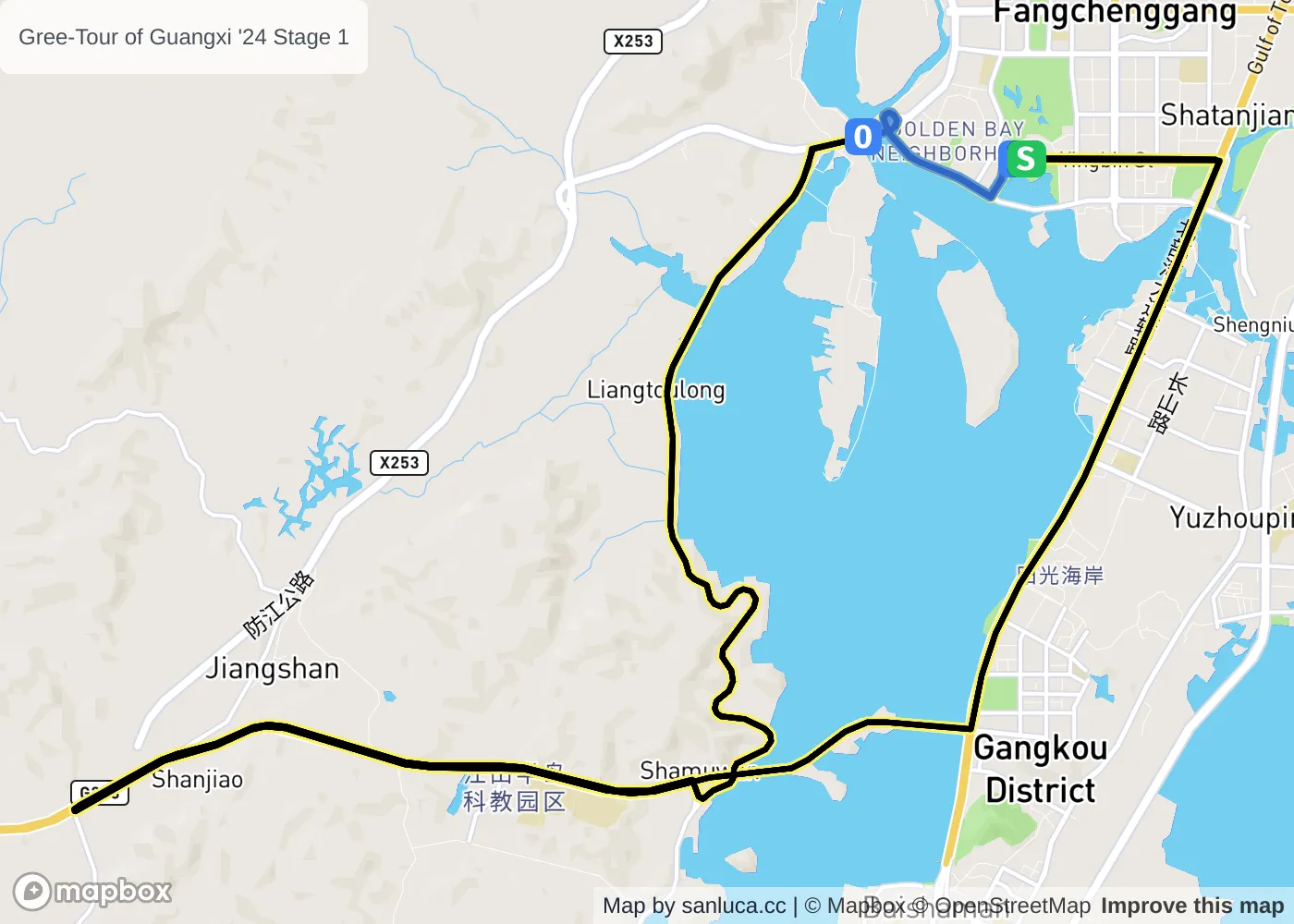 map of the route
