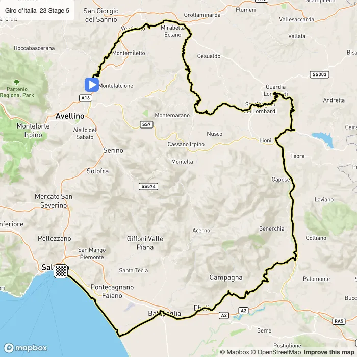 map of the route