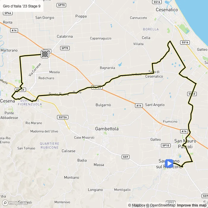 map of the route