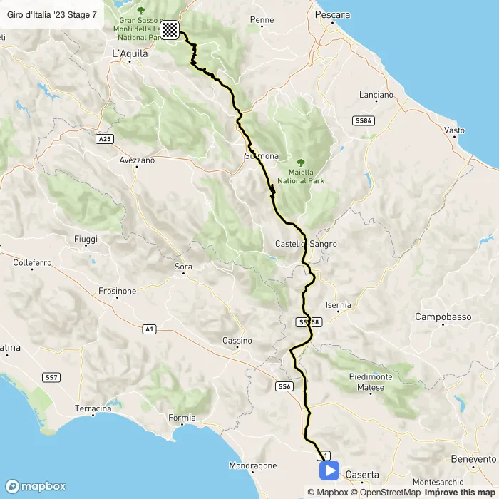 map of the route