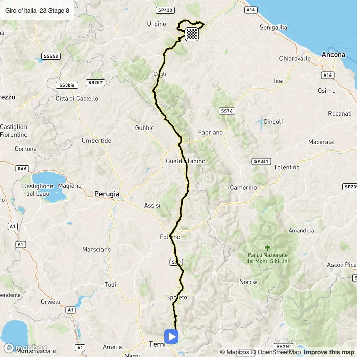 map of the route