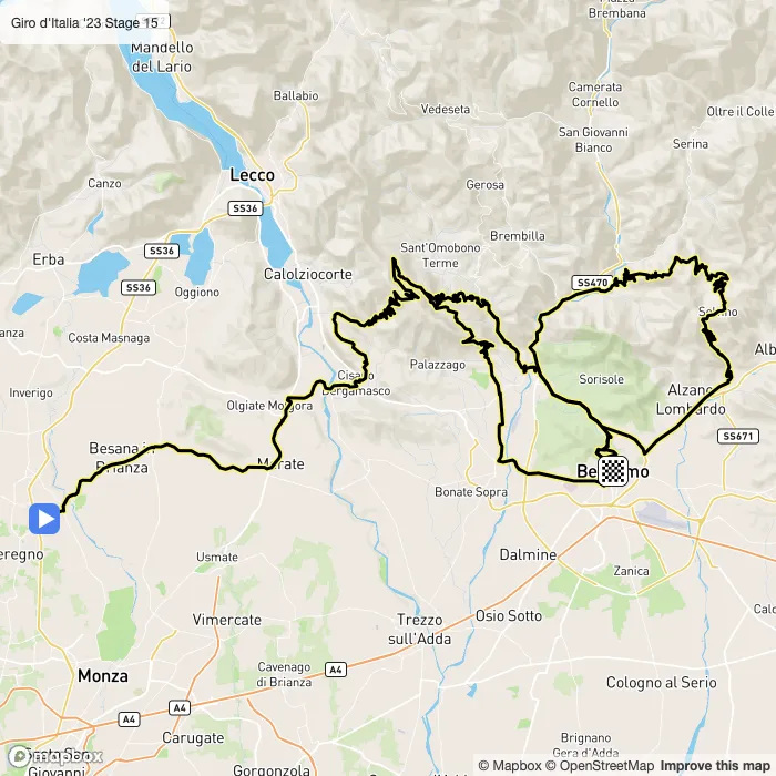 map of the route