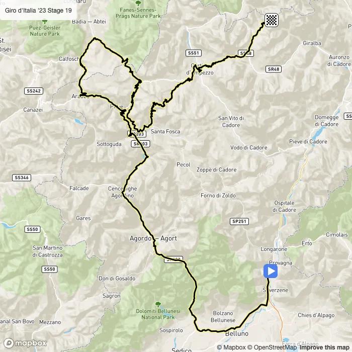 map of the route