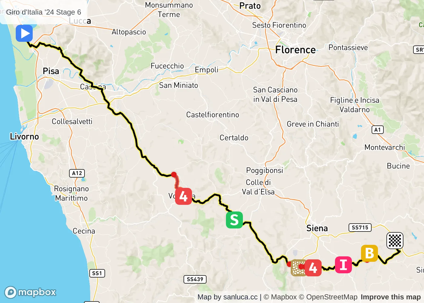 map of the route