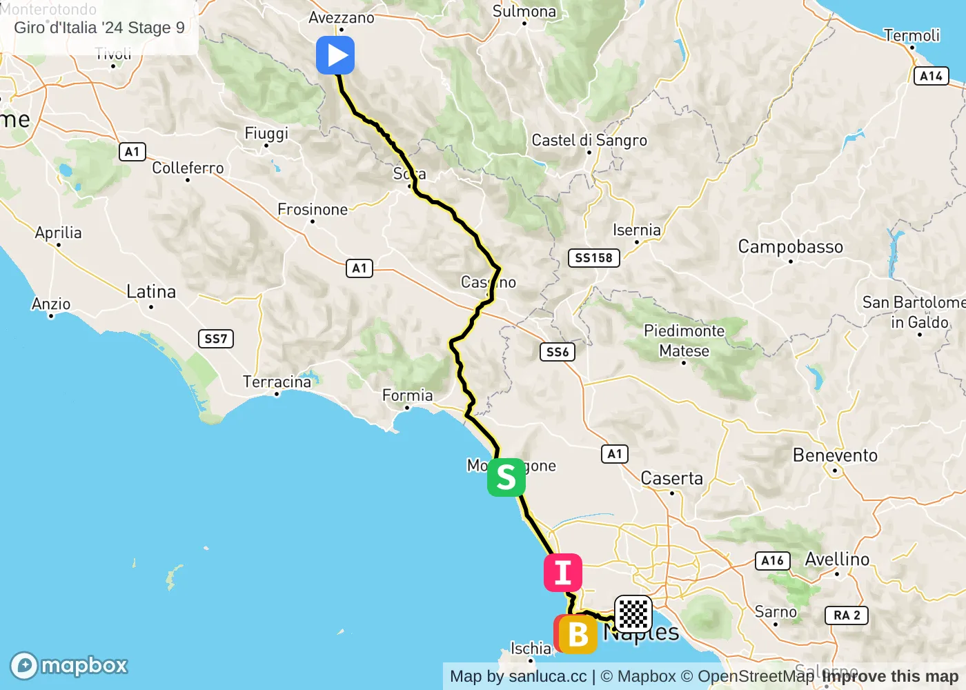 map of the route