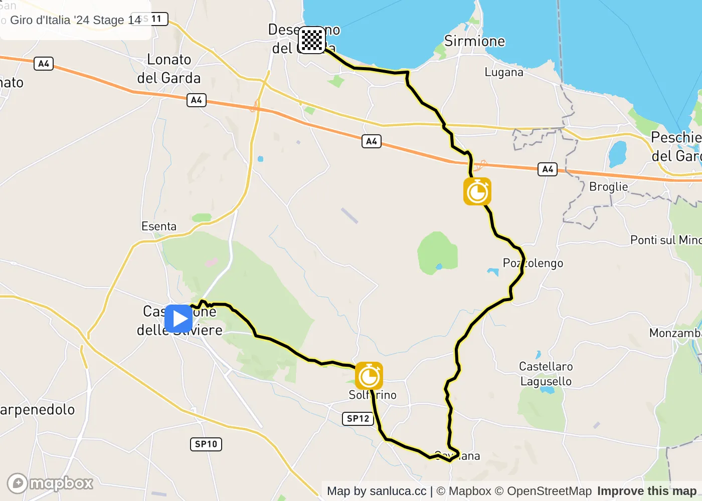 map of the route