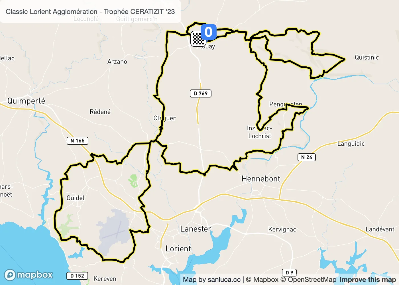 map of the route