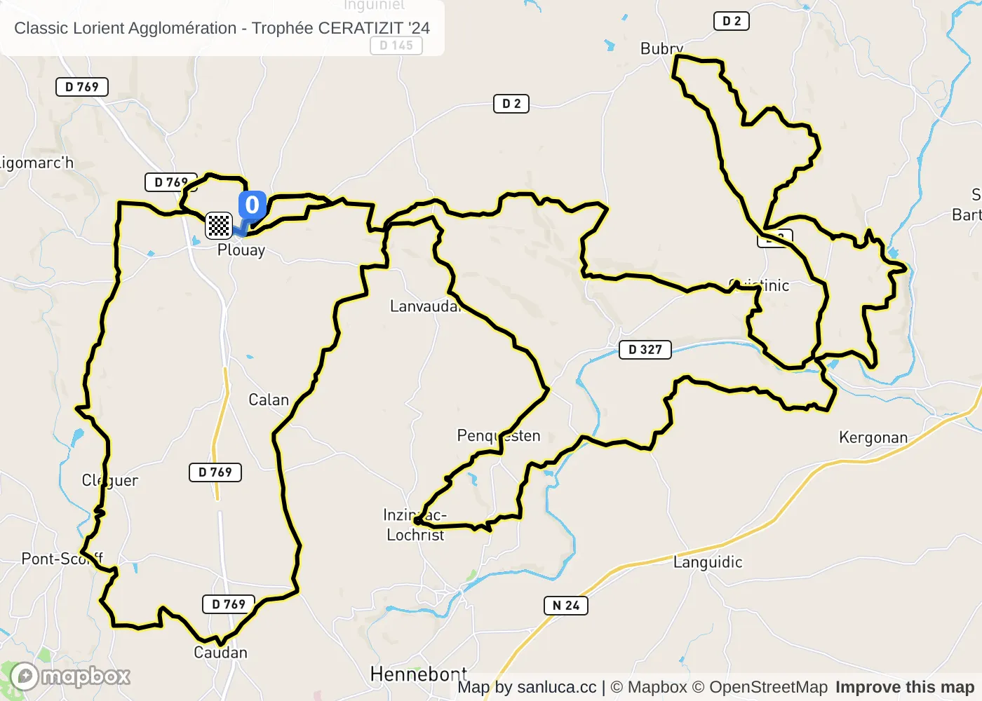 map of the route