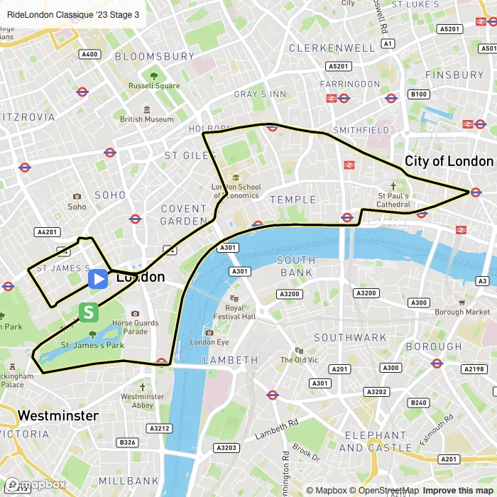 map of the route