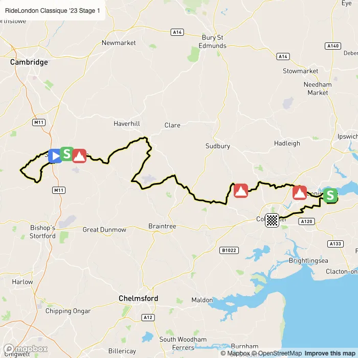 map of the route