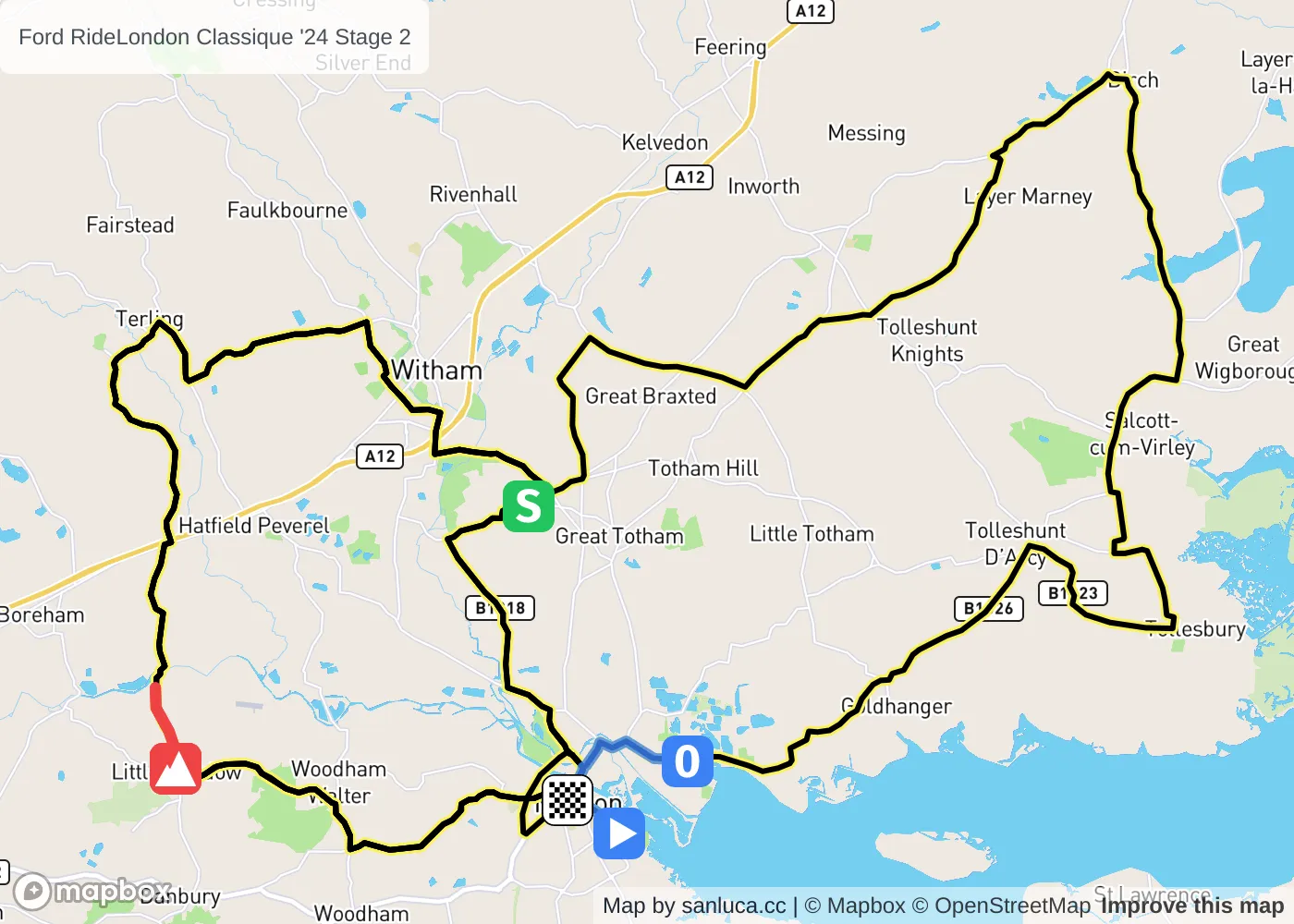 map of the route