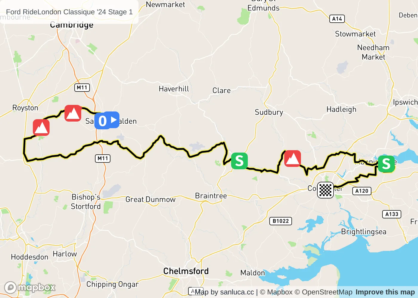 map of the route