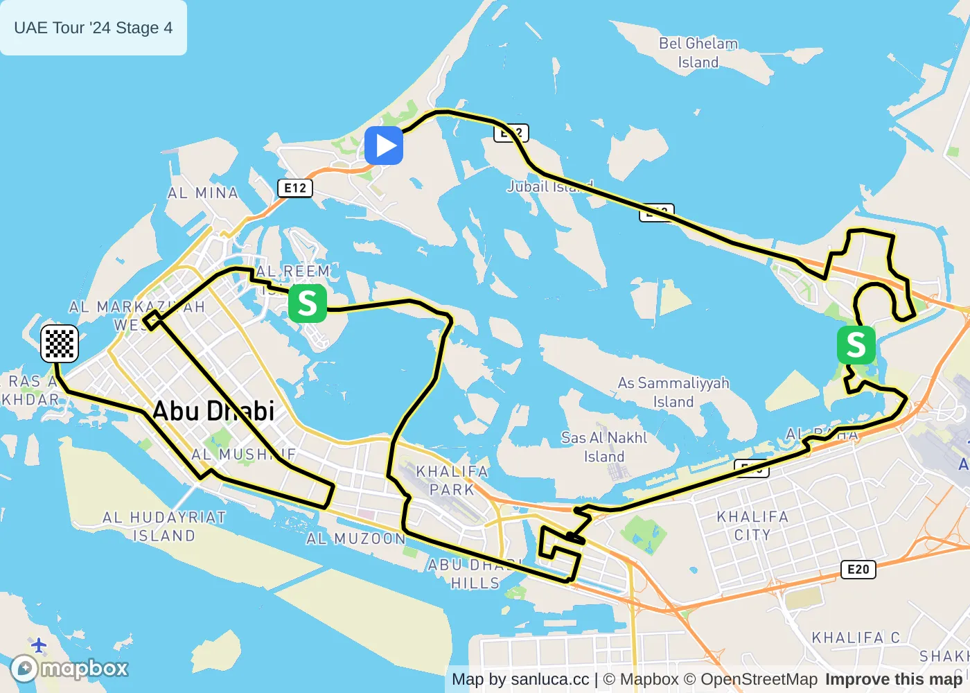 map of the route
