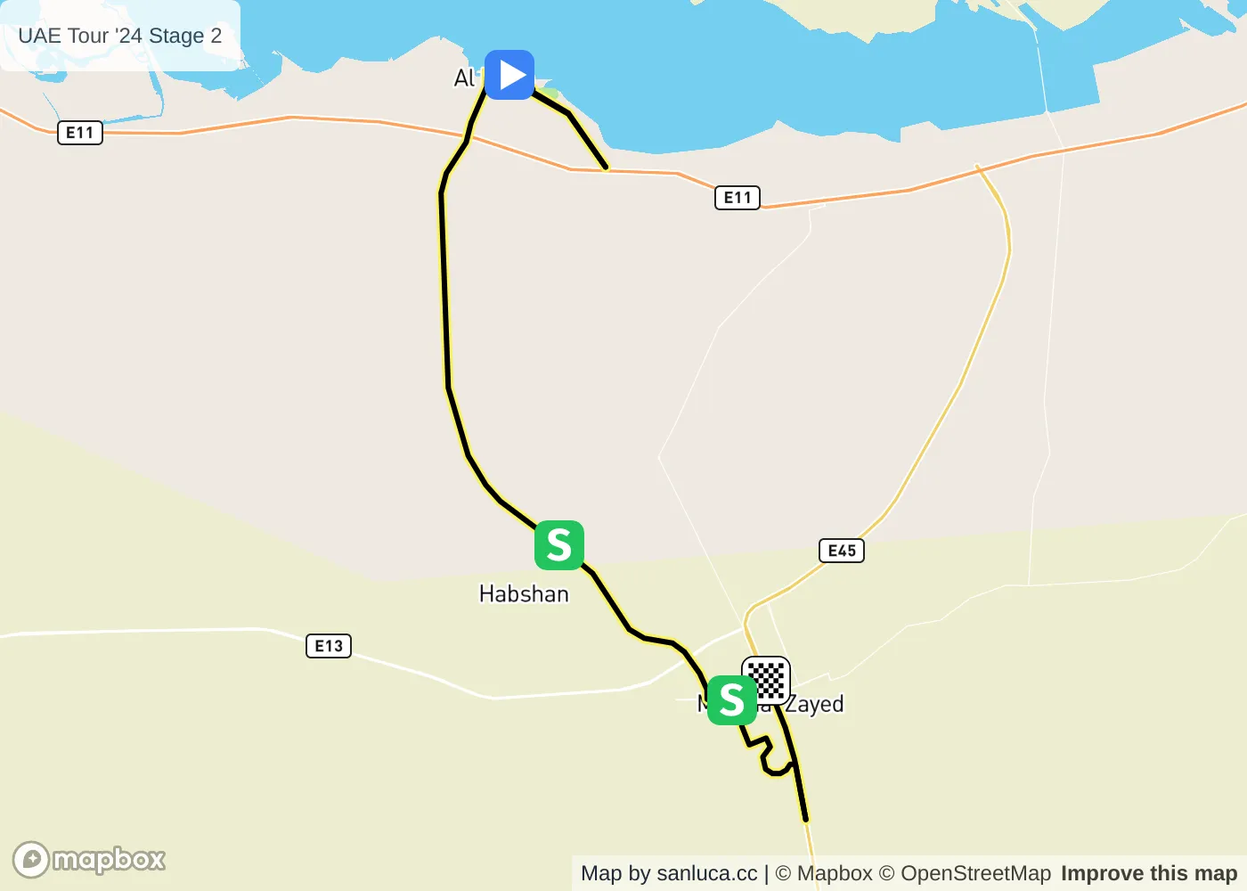 map of the route