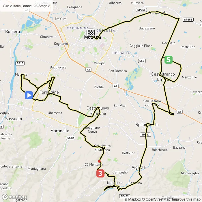 map of the route