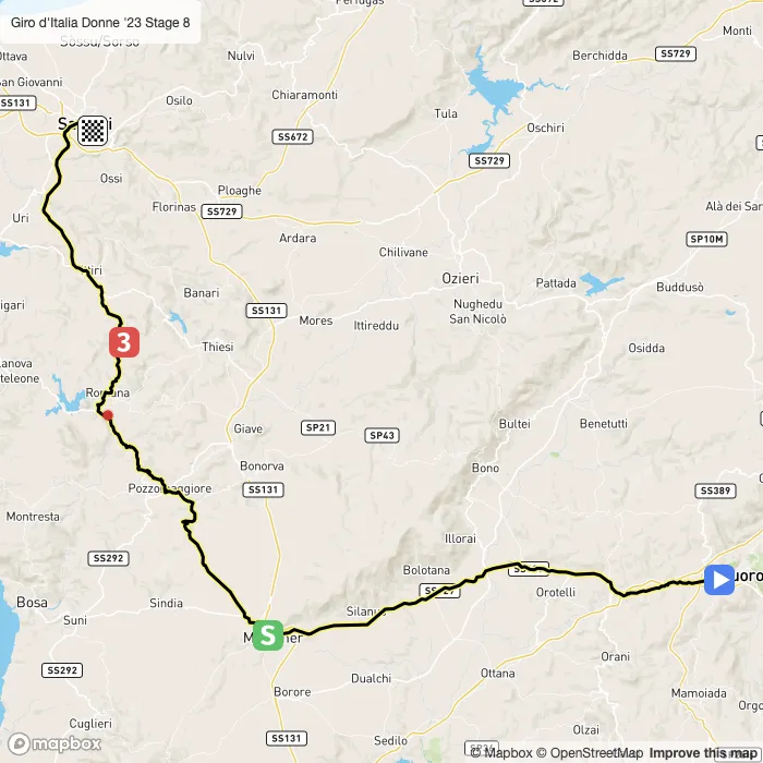 map of the route