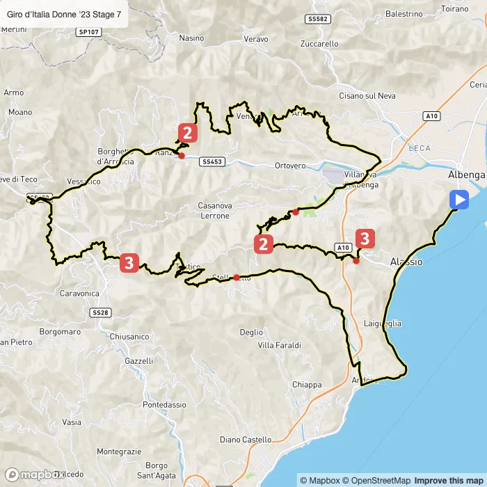 map of the route