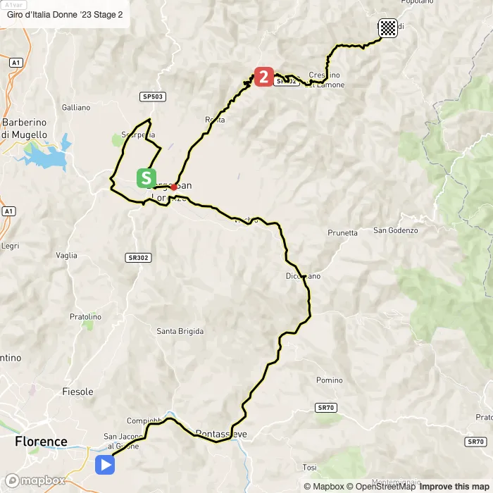 map of the route