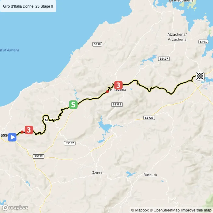 map of the route