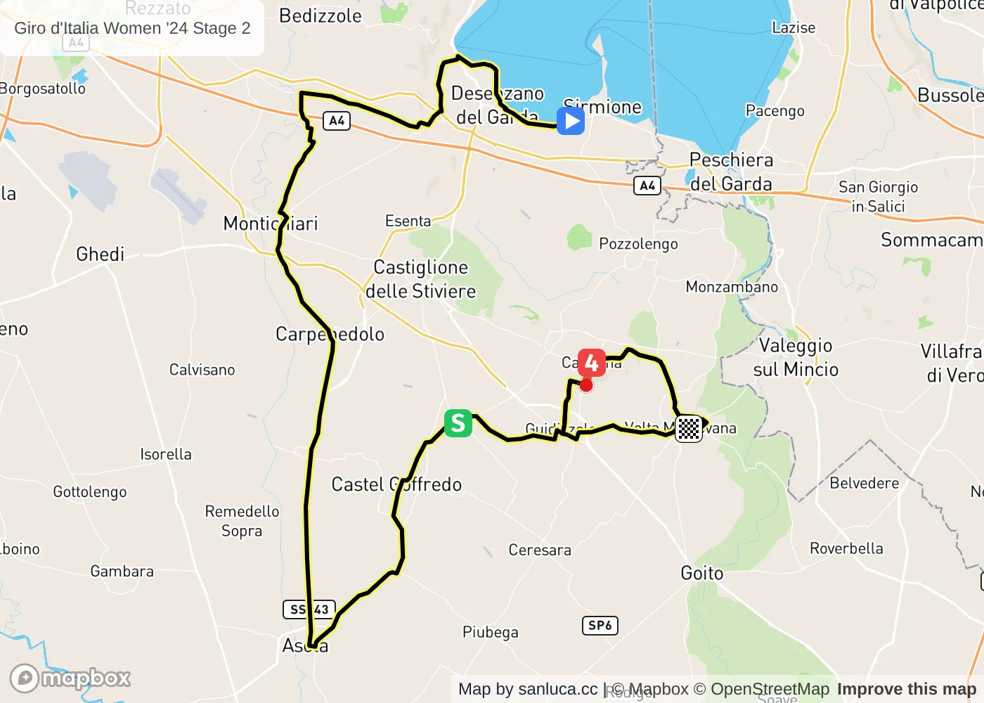 map of the route