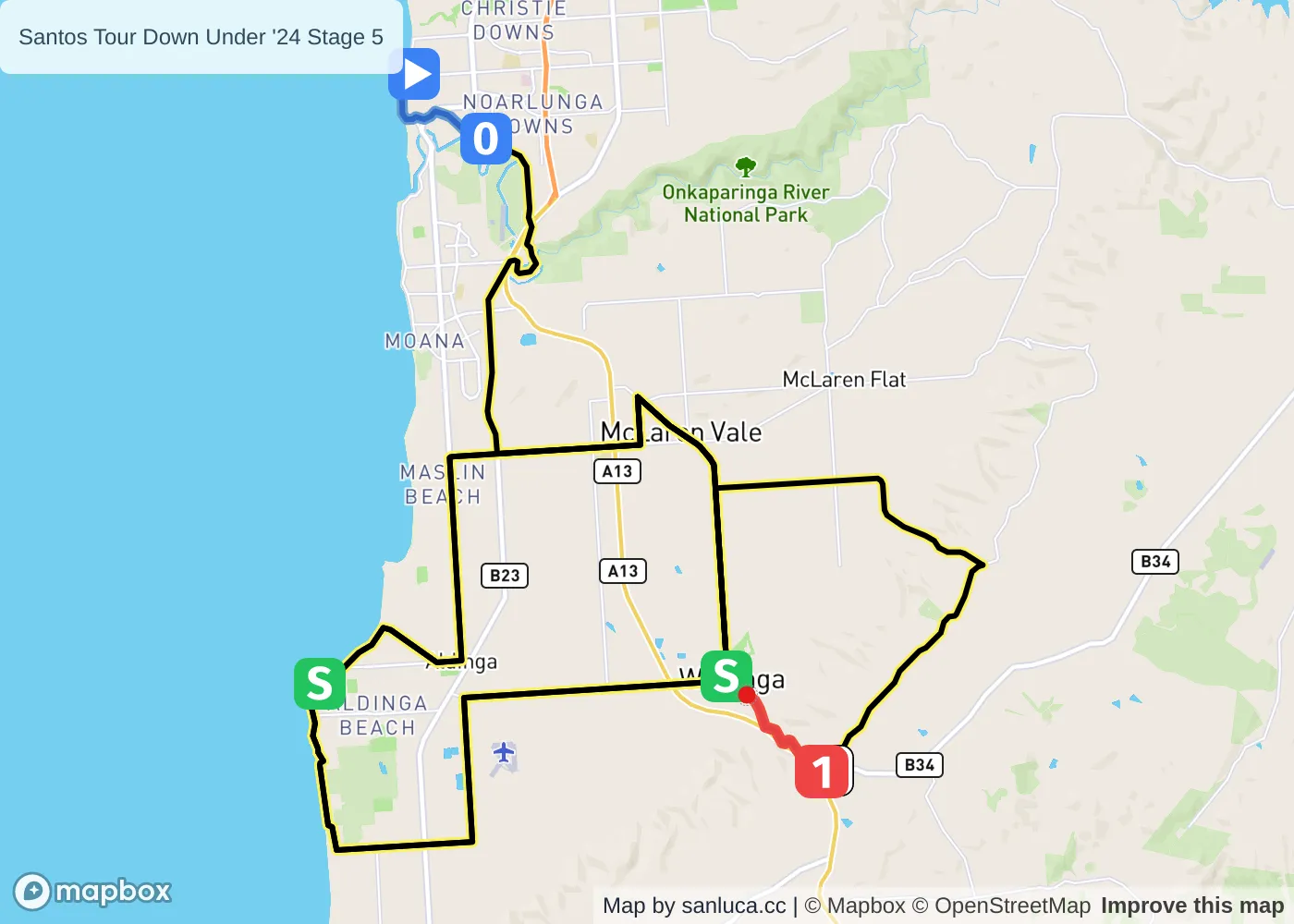 map of the route