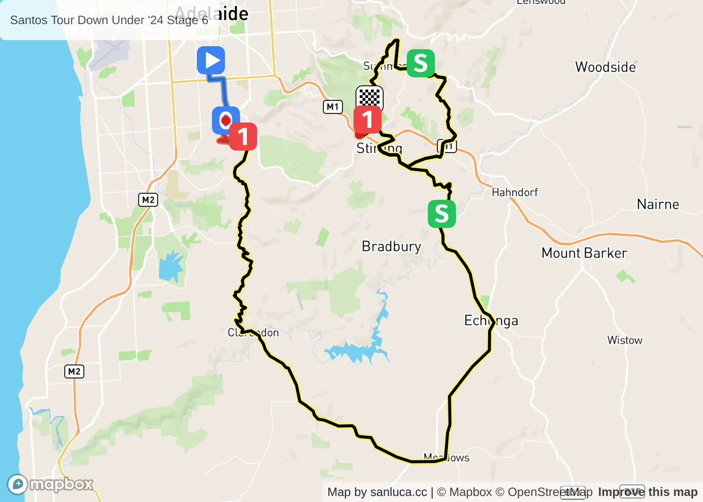 map of the route