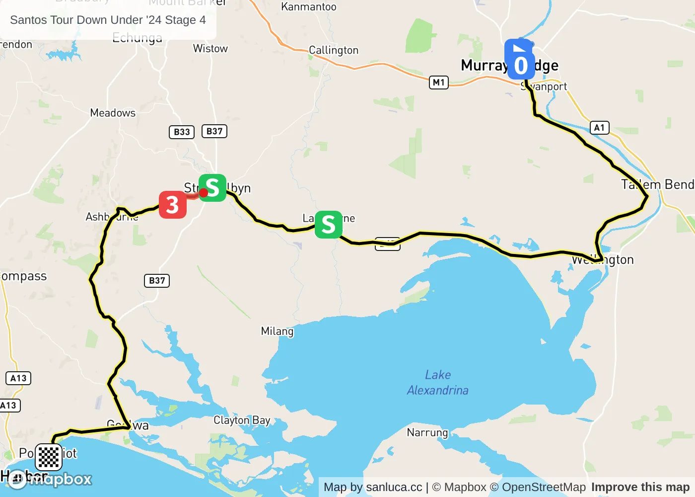 map of the route