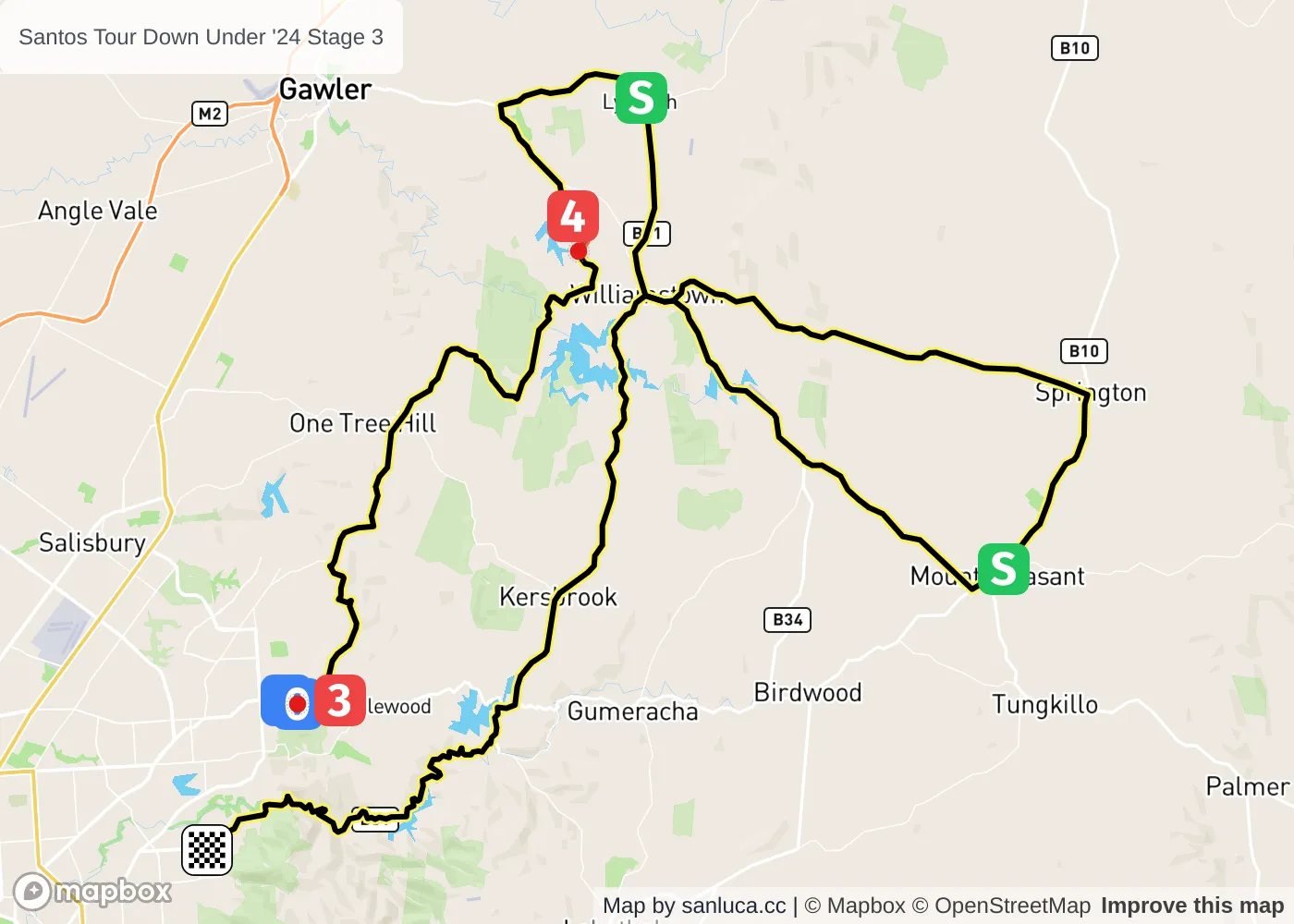 map of the route
