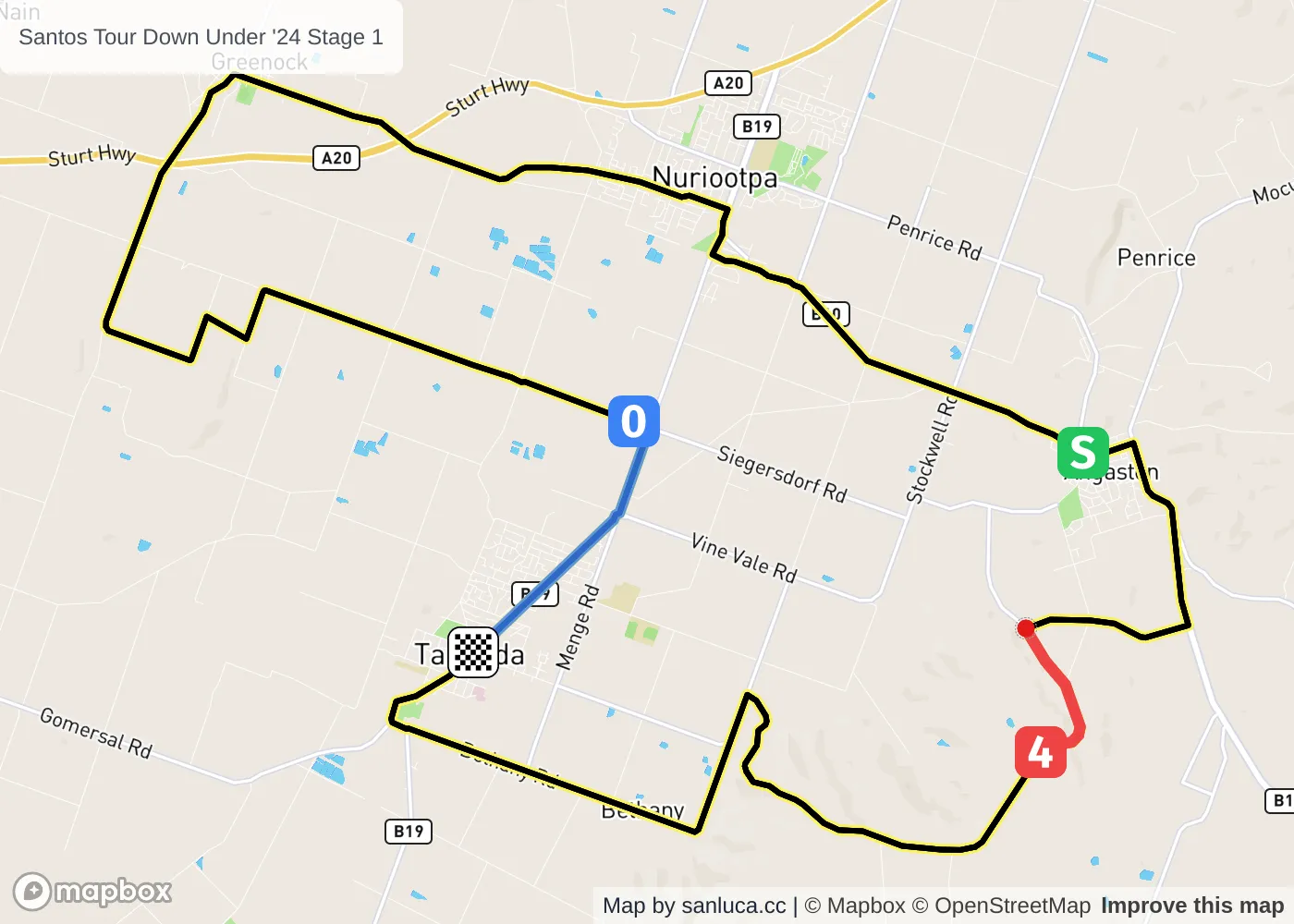 map of the route