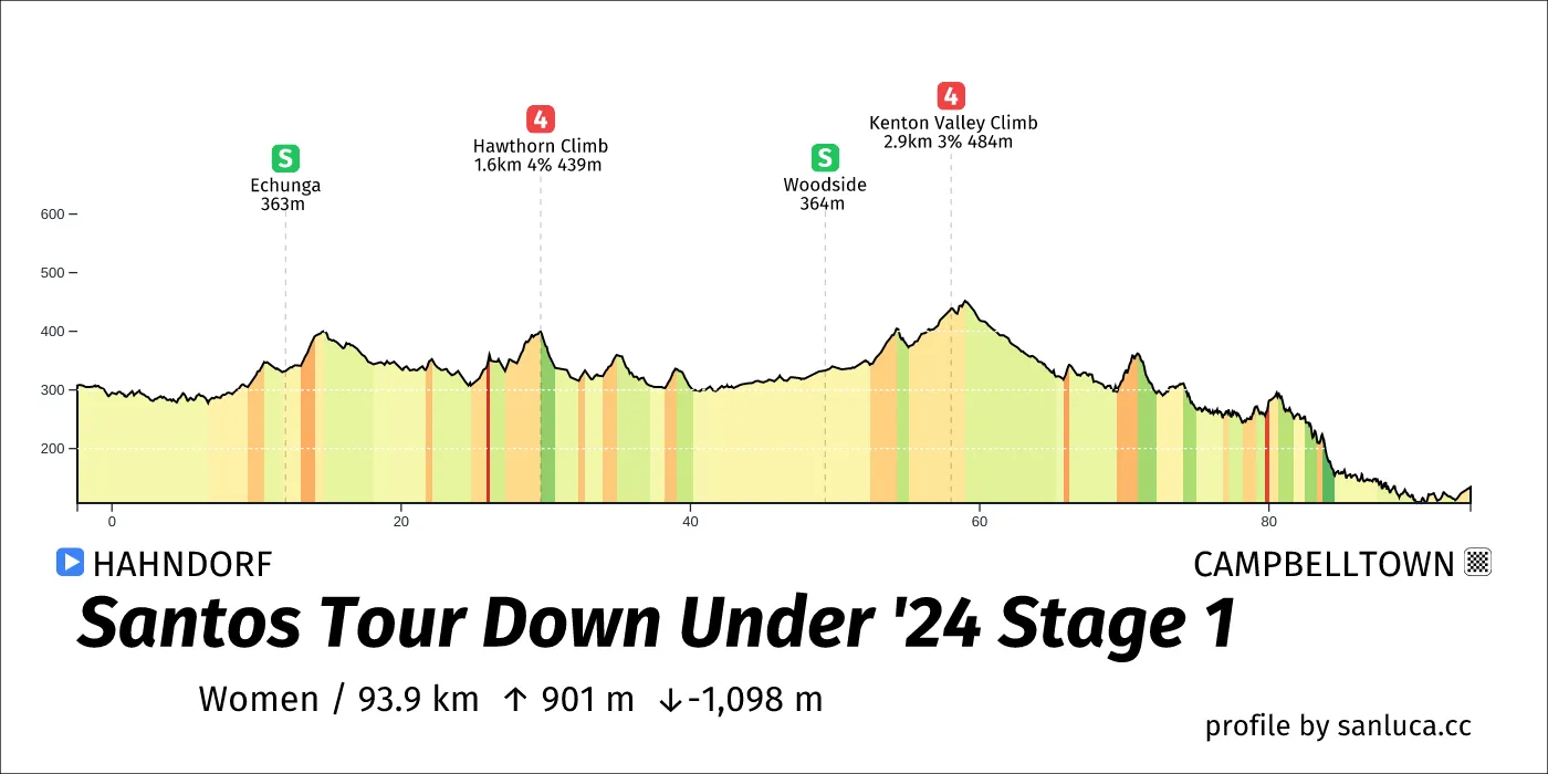 profile of the route