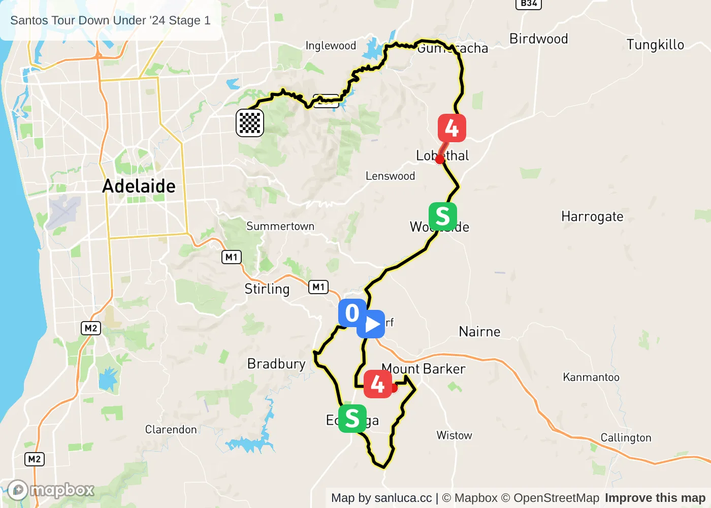 map of the route
