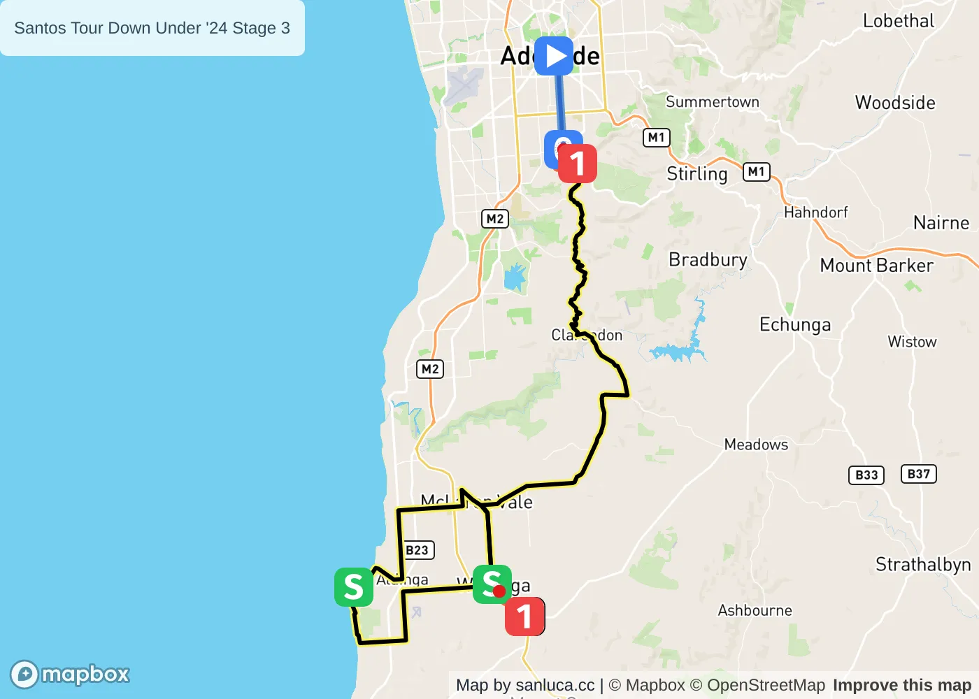 map of the route