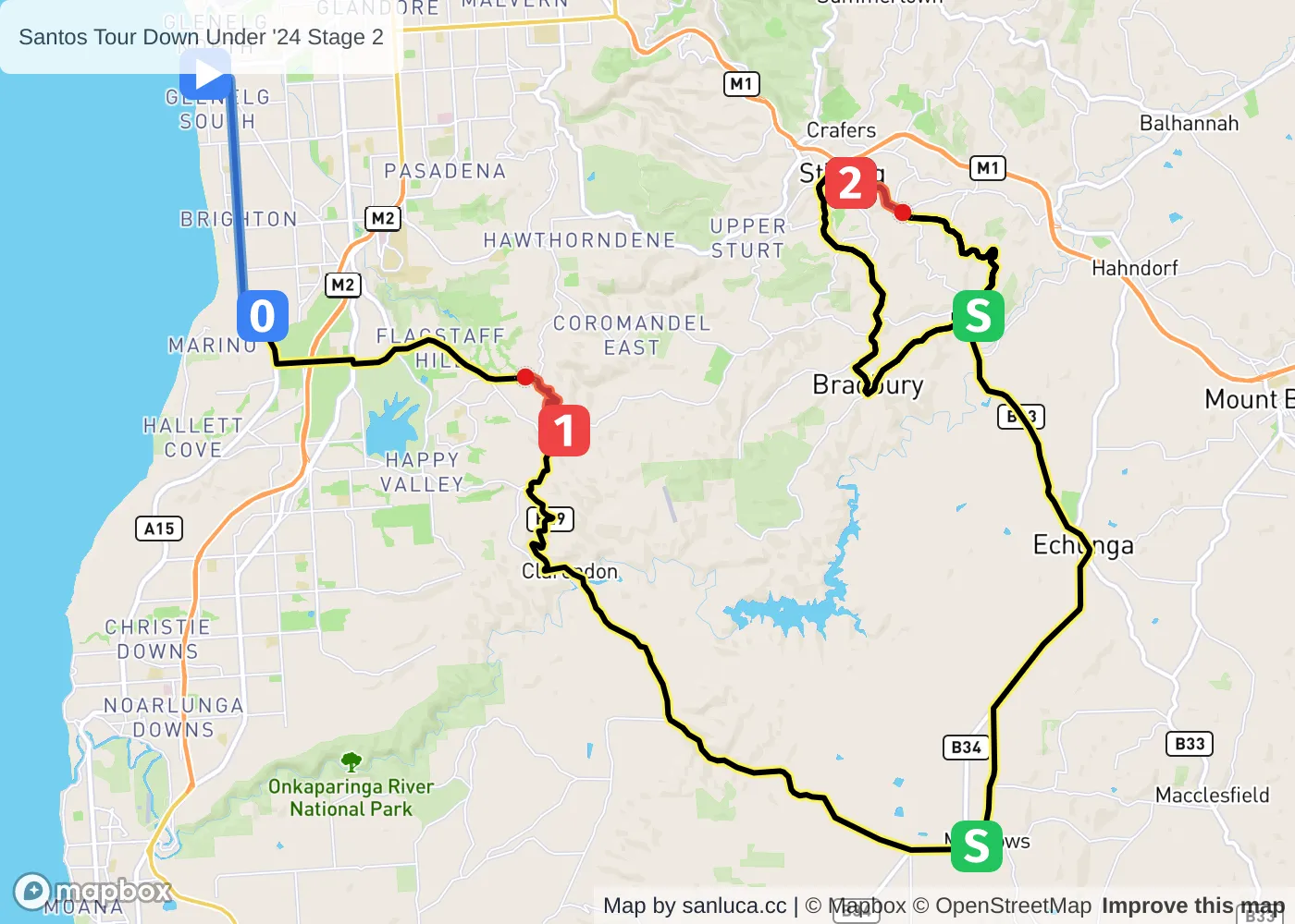 map of the route