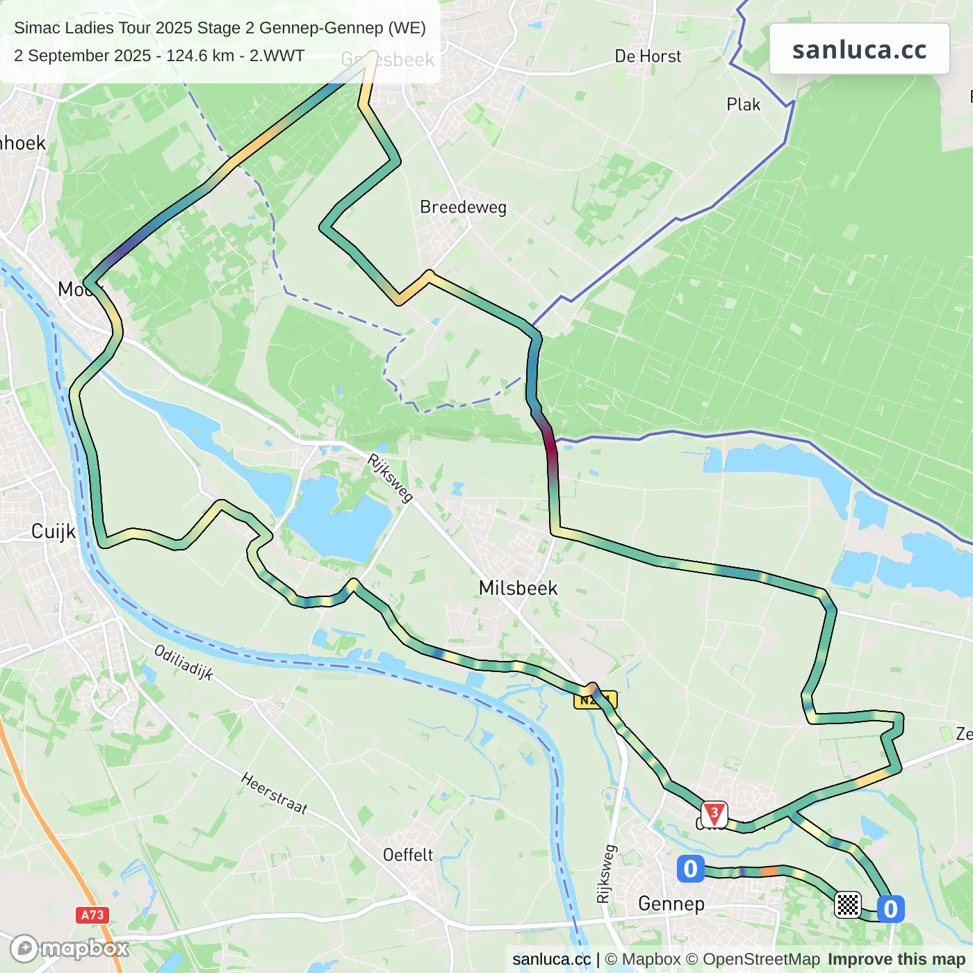 map of the route