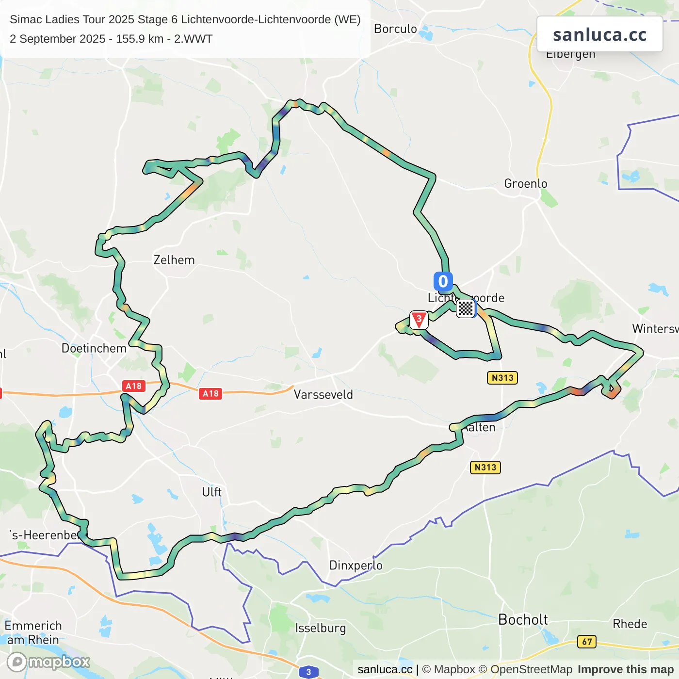 map of the route