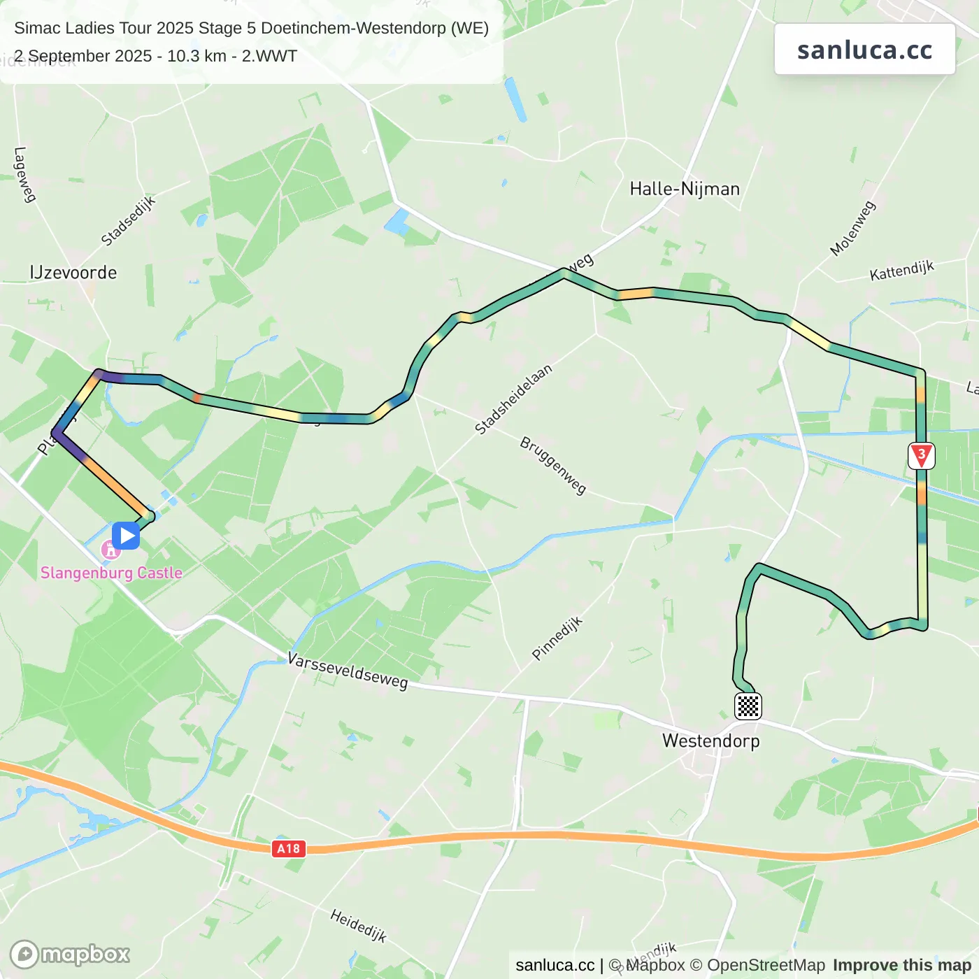map of the route