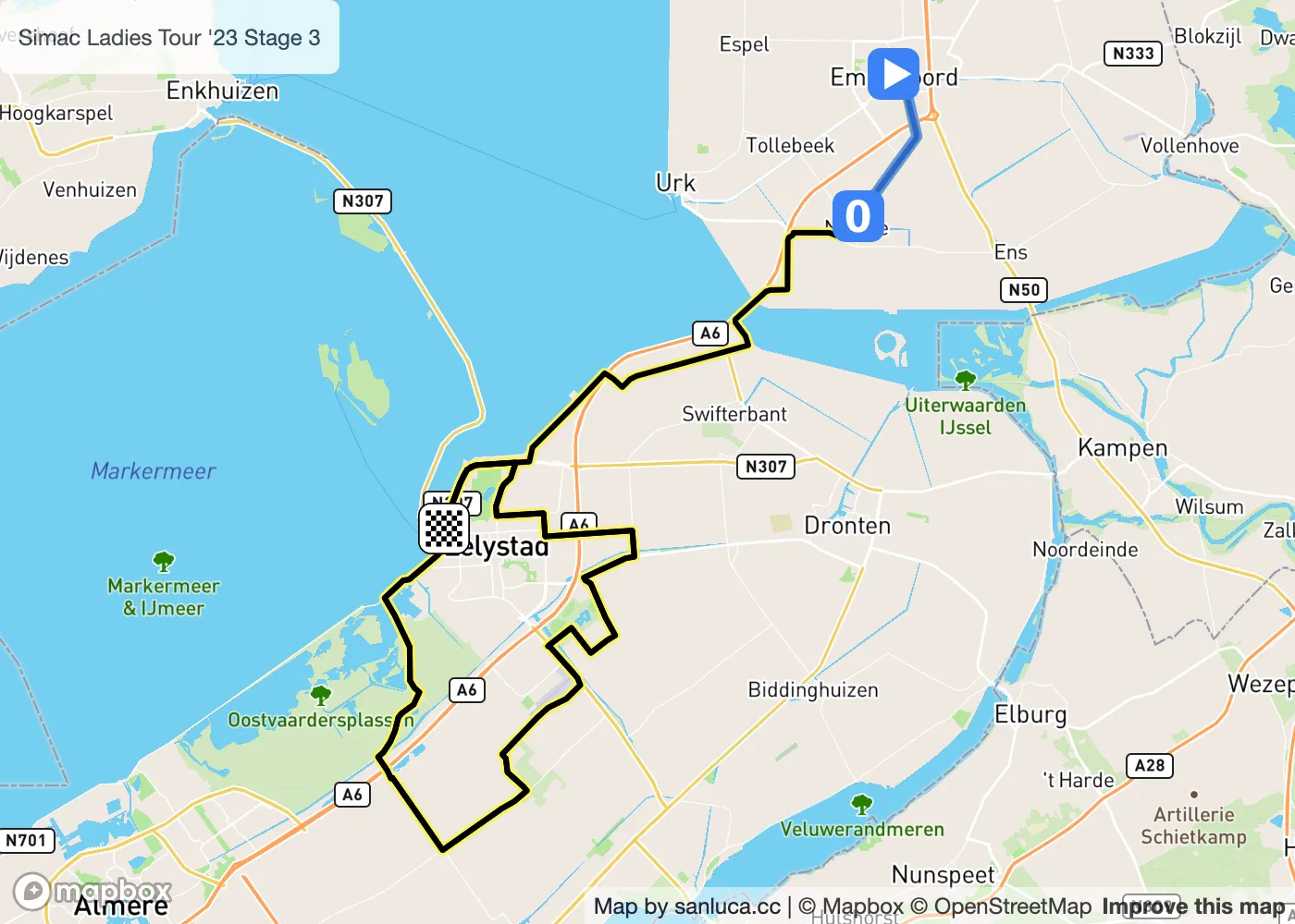 map of the route