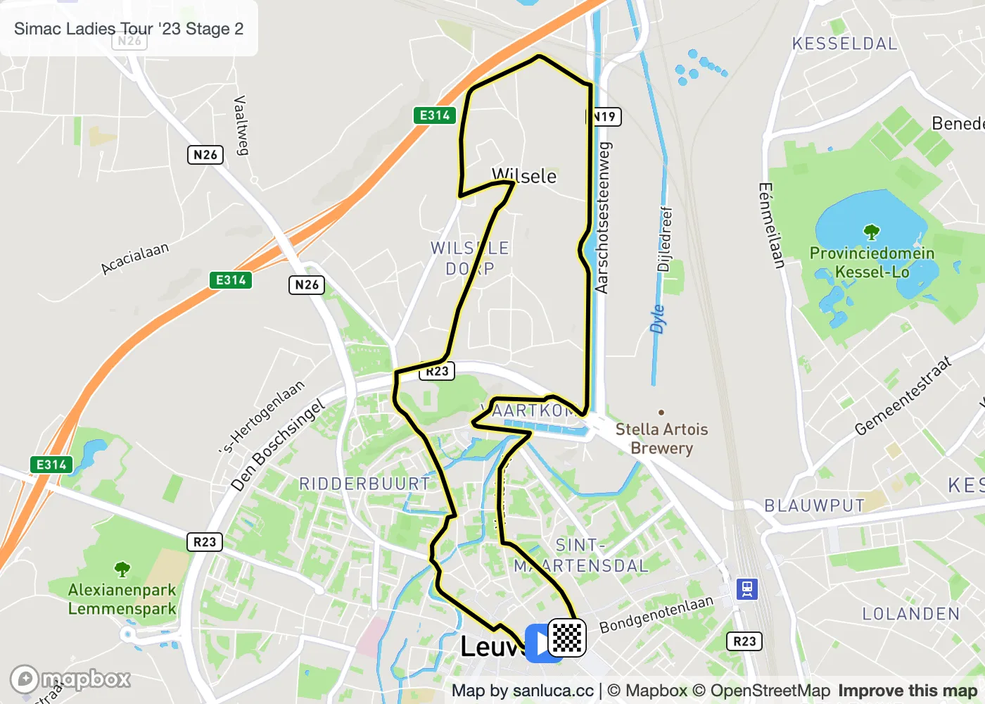 map of the route