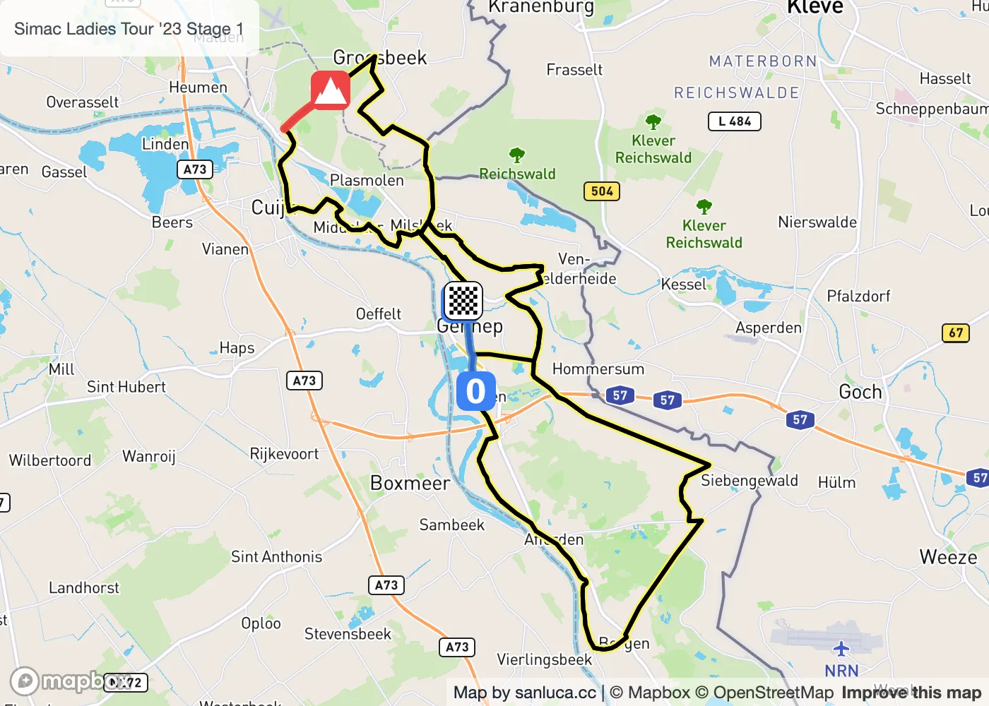 map of the route