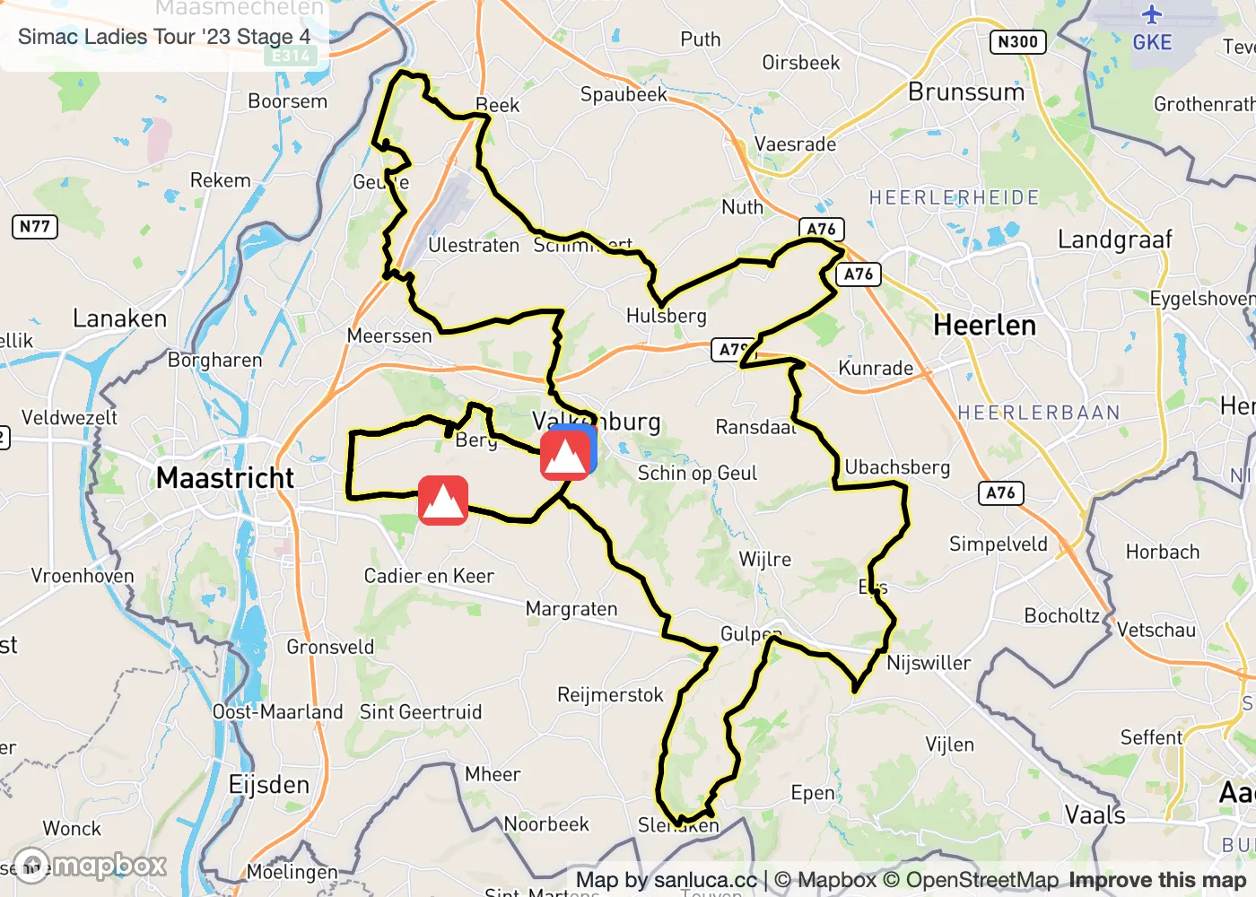 map of the route