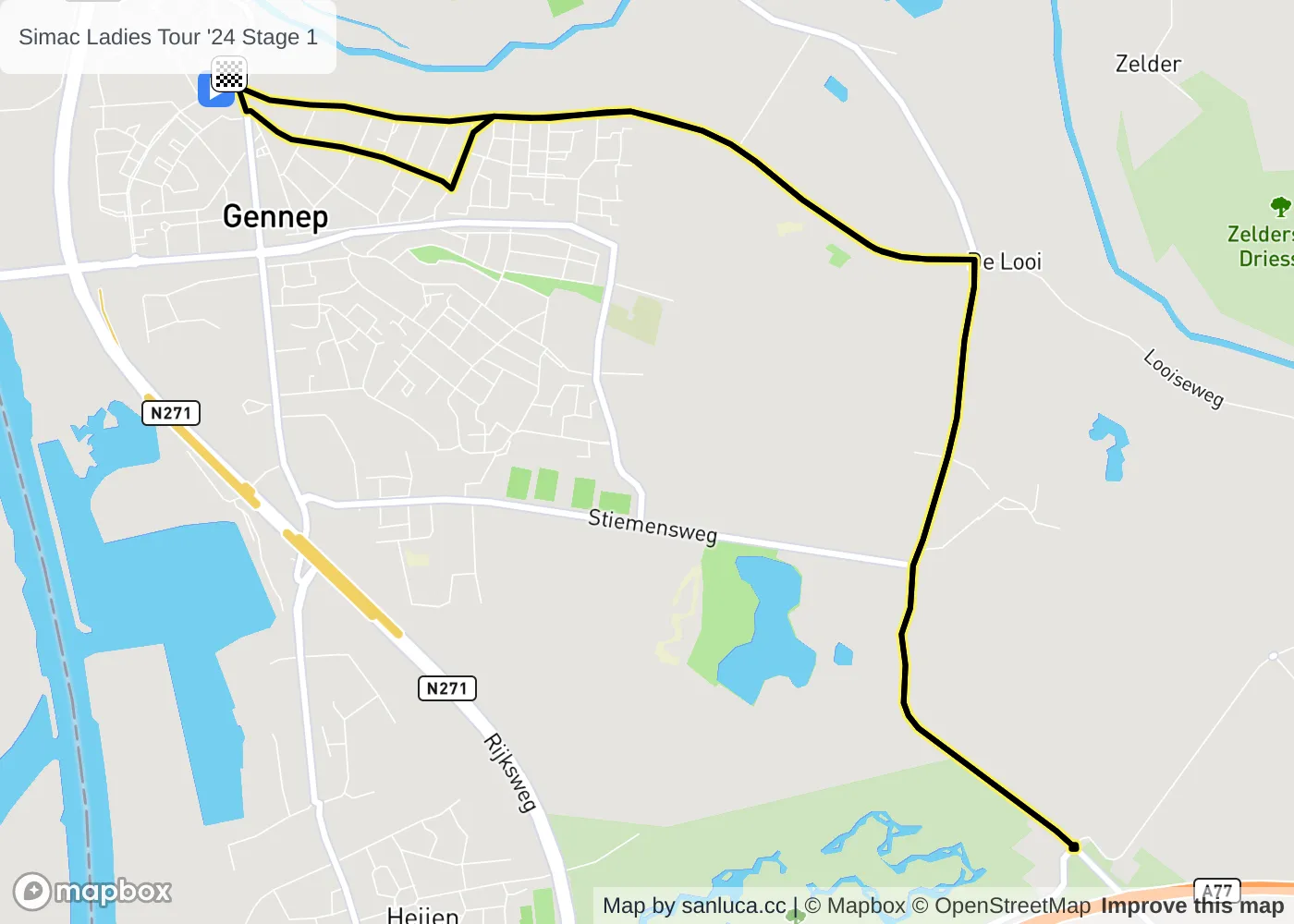 map of the route