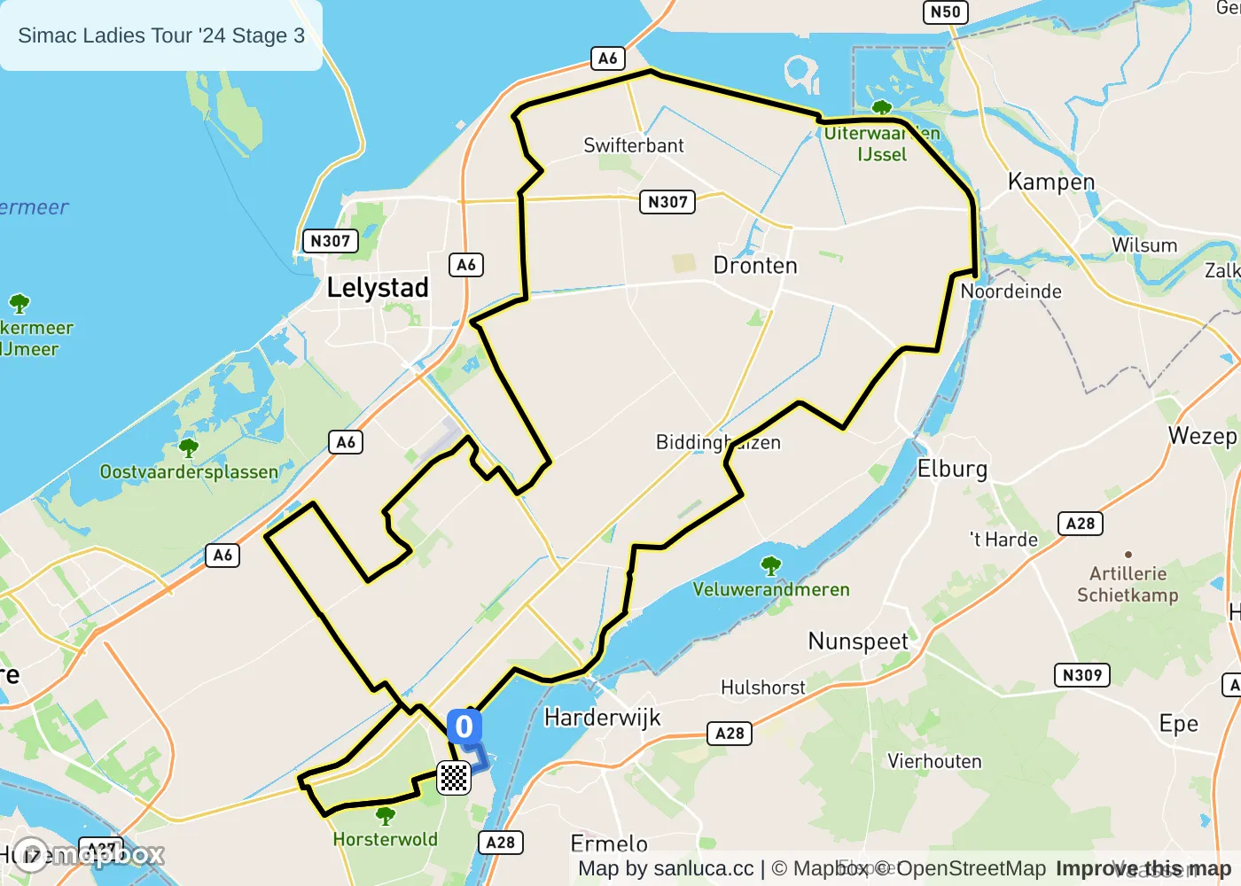 map of the route