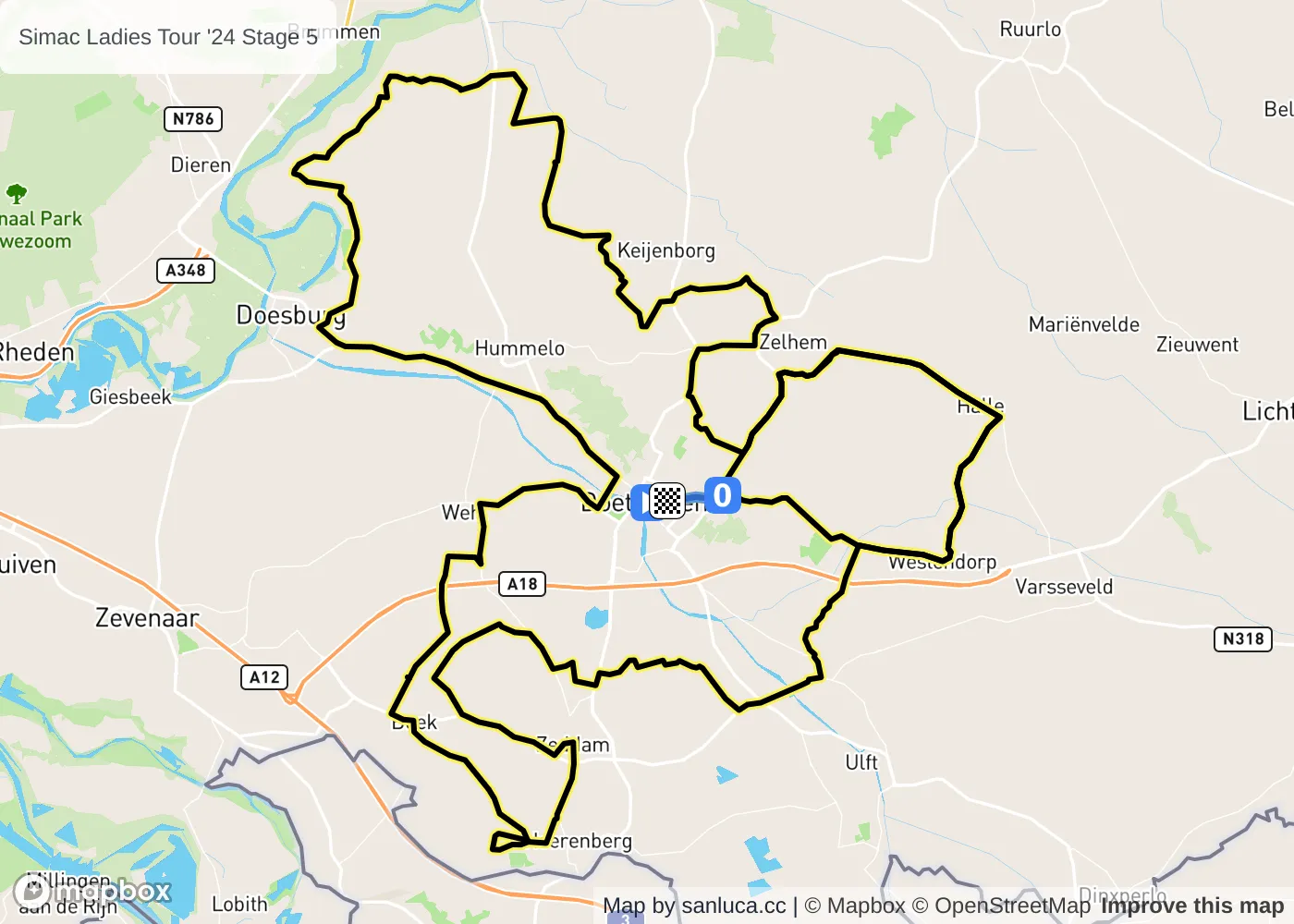 map of the route