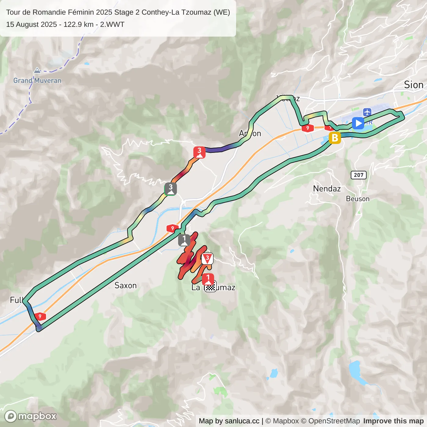 map of the route